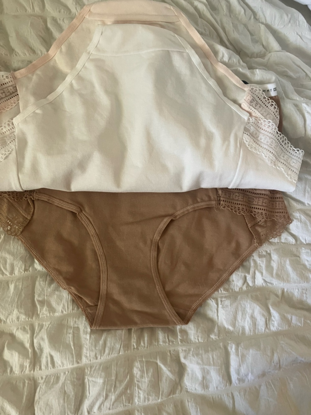 Tommy Hilfiger Women's Lace-Trim High-Waist Briefs - Pale Pink size M 3 pack - Picture 2 of 4
